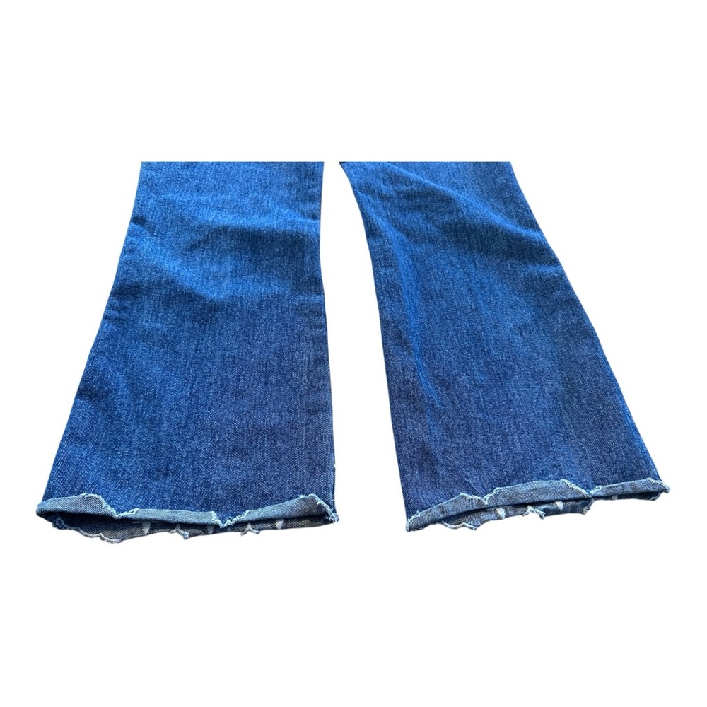 REVOLT Y2K Boho Embroidered Hem Wide Leg Jeans High Rise 32x30 Size 14 Hippie - Picture 11 of 14